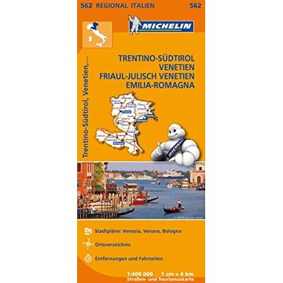 Michelin Trentino-Südtirol,Venetien, Friaul-Julisch Venetien, Emilia Romagna: Straßen- Und Tourismuskarte 1:400.000 (Michelin Regionalkarten) - Publicité Michelin Trentino-Südtirol,Venetien, Friaul-Julisch Venetien, Emilia Romagna: Straßen- Und Tourismuskarte 1:400.000 (Michelin Regionalkarten) - Publicité