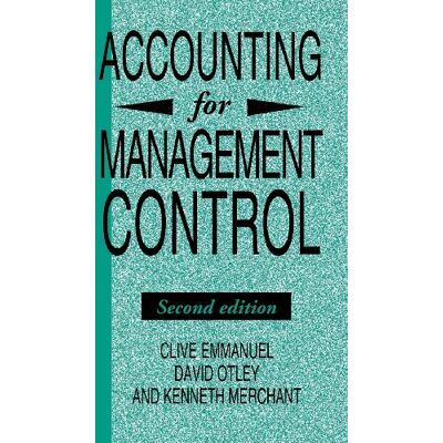Clive Emmanuel Accounting For Management Control - Publicité Clive Emmanuel Accounting For Management Control - Publicité