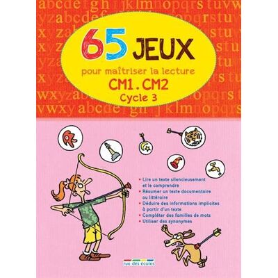 Collectif 65 Jeux Pour Maîtriser La Lecture : Cm1, Cm2, Cycle 3 - Publicité Collectif 65 Jeux Pour Maîtriser La Lecture : Cm1, Cm2, Cycle 3 - Publicité