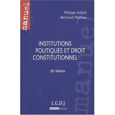 Philippe Ardant Institutions Politiques Et Droit Constitutionnel - Publicité Philippe Ardant Institutions Politiques Et Droit Constitutionnel - Publicité