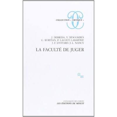 Collectif La Faculté De Juger - Publicité Collectif La Faculté De Juger - Publicité