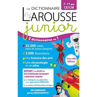 Le Dictionnaire Larousse Junior, 7-11 Ans, Ce-Cm - Publicité Le Dictionnaire Larousse Junior, 7-11 Ans, Ce-Cm - Publicité