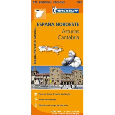 Asturias , Cantabria 11572 Carte ' Regional ' Michelin Kaart - Publicité Asturias , Cantabria 11572 Carte ' Regional ' Michelin Kaart - Publicité