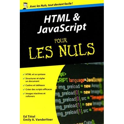 Ed Tittel Html & Javascript Pour Les Nuls - Publicité Ed Tittel Html & Javascript Pour Les Nuls - Publicité