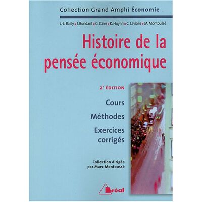 J-L Bailly Histoire De La Pensée Économique : Cours, Méthodes, Exercices Corrigés : Premier Cycle Universitaire - Publicité J-L Bailly Histoire De La Pensée Économique : Cours, Méthodes, Exercices Corrigés : Premier Cycle Universitaire - Publicité