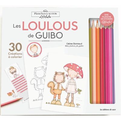 Céline Bonnaud Les Loulous De Guibo : 30 Créations À Colorier - Publicité Céline Bonnaud Les Loulous De Guibo : 30 Créations À Colorier - Publicité