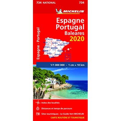 Carte Michelin Espagne, Portugal 2020 - Publicité Carte Michelin Espagne, Portugal 2020 - Publicité