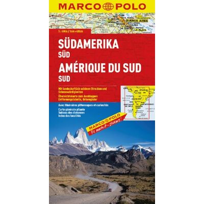 Marco Polo Kontinentalkarte Südamerika Süd 1:4 Mio.: Mit Landschaftlich Schönen Strecken Und Sehenswürdigkeiten. Übersichtskarte Zum Ausklappen, Entfernungstabelle, Ortsregister (Marco Polo Maps) - Publicité Marco Polo Kontinentalkarte Südamerika Süd 1:4 Mio.: Mit Landschaftlich Schönen Strecken Und Sehenswürdigkeiten. Übersichtskarte Zum Ausklappen, Entfernungstabelle, Ortsregister (Marco Polo Maps) - Publicité
