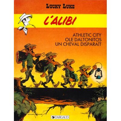 Claude Guylouis Lucky Luke. Vol. 29. L'Alibi. Athletic City. Ole Daltonitos. Un Cheval Disparaît - Publicité Claude Guylouis Lucky Luke. Vol. 29. L'Alibi. Athletic City. Ole Daltonitos. Un Cheval Disparaît - Publicité