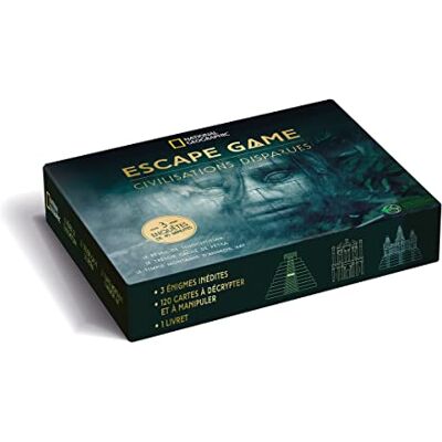 National Geographic Escape Game Civilisations Perdues : 3 Enquêtes De 45 Minutes : Le Trésor Caché De Pétra, Le Temple Montagne D'Angkor Vat, Le Réveil De Tenochtitlan - Publicité National Geographic Escape Game Civilisations Perdues : 3 Enquêtes De 45 Minutes : Le Trésor Caché De Pétra, Le Temple Montagne D'Angkor Vat, Le Réveil De Tenochtitlan - Publicité