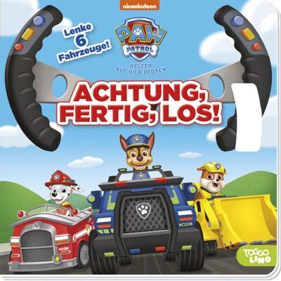Panini Paw Patrol: Achtung, Fertig, Los! Lenke 6 Fahrzeuge!: Pappbilderbuch Mit Lenkrad Und Pop-Up-Armaturenbrett Auf Jeder Seite - Publicité Panini Paw Patrol: Achtung, Fertig, Los! Lenke 6 Fahrzeuge!: Pappbilderbuch Mit Lenkrad Und Pop-Up-Armaturenbrett Auf Jeder Seite - Publicité