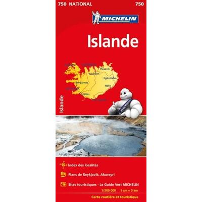 Michelin Islande : 1/500 000 - Publicité Michelin Islande : 1/500 000 - Publicité
