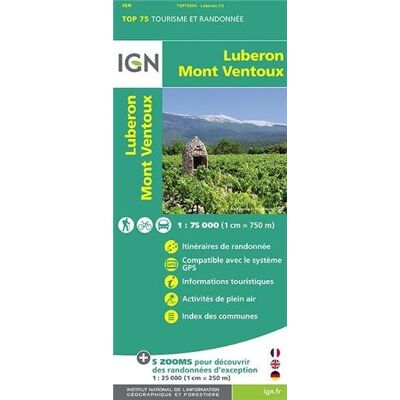 Ign 75 000 Luberon Mont Ventoux (Ign Map) - Publicité Ign 75 000 Luberon Mont Ventoux (Ign Map) - Publicité