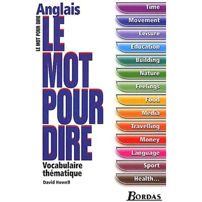 Collectif Le Mot Pour Dire, Anglais : Vocabulaire Thématique - Publicité Collectif Le Mot Pour Dire, Anglais : Vocabulaire Thématique - Publicité