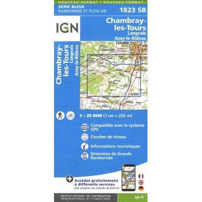 Ign Karte, Serie Bleue Chambray-Les-Tours. Langeais. Azay-Le-Rideau - Publicité Ign Karte, Serie Bleue Chambray-Les-Tours. Langeais. Azay-Le-Rideau - Publicité