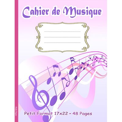 elody chapez Cahier De Musique Petit Format: 17x22 Carnet De Partitions 48 Pages - Papier Manuscrit 10 Portées Par Pages - Couleur Rose - Publicité elody chapez Cahier De Musique Petit Format: 17x22 Carnet De Partitions 48 Pages - Papier Manuscrit 10 Portées Par Pages - Couleur Rose - Publicité
