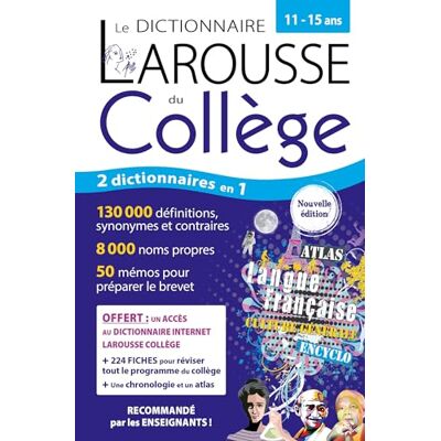 Le Dictionnaire Larousse Du Collège, 11-15 Ans - Publicité Le Dictionnaire Larousse Du Collège, 11-15 Ans - Publicité