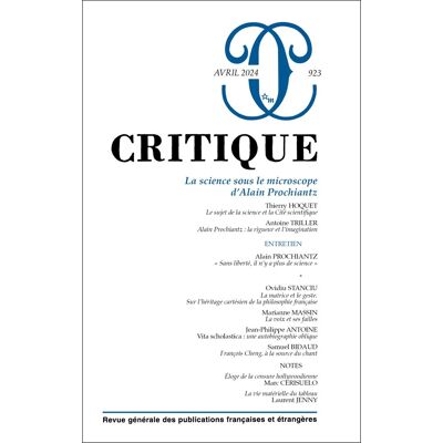 Collectif Critique, N° 923. La Science Sous Le Microscope D'Alain Prochiantz - Publicité Collectif Critique, N° 923. La Science Sous Le Microscope D'Alain Prochiantz - Publicité
