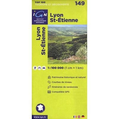 Ign Karte, Tourisme Et Découverte Lyon, St-Etienne (Ign Map) - Publicité Ign Karte, Tourisme Et Découverte Lyon, St-Etienne (Ign Map) - Publicité