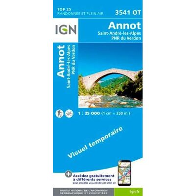 Collectif Annot Saint-André-Les-Alpes Parc National R Du Verdon 1:25 000 - Publicité Collectif Annot Saint-André-Les-Alpes Parc National R Du Verdon 1:25 000 - Publicité