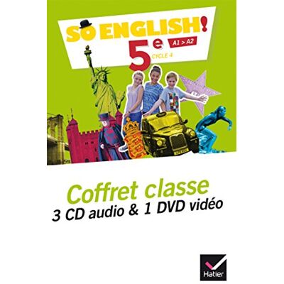 So English ! 5e, Cycle 4, A1-A2 : Coffret Classe 3 Cd Audio & 1 Dvd Vidéo - Publicité So English ! 5e, Cycle 4, A1-A2 : Coffret Classe 3 Cd Audio & 1 Dvd Vidéo - Publicité
