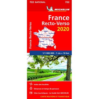 Carte Michelin France Recto-Verso 2020 - Publicité Carte Michelin France Recto-Verso 2020 - Publicité