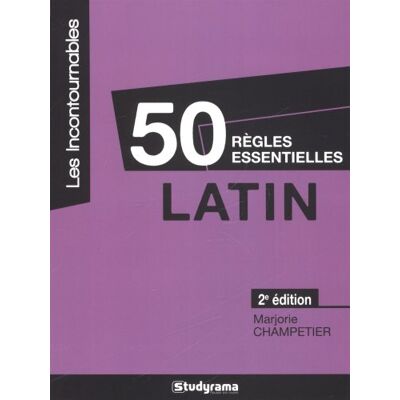 Marjorie Champetier 50 Règles Essentielles : Latin - Publicité Marjorie Champetier 50 Règles Essentielles : Latin - Publicité