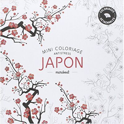 Marabout Japon : Mini Coloriage Antistress - Publicité Marabout Japon : Mini Coloriage Antistress - Publicité