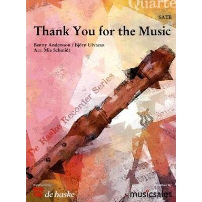 Abba Thank You For The Music, Für Blöckflötenquartett, Partitur U. Einzelstimmen - Publicité Abba Thank You For The Music, Für Blöckflötenquartett, Partitur U. Einzelstimmen - Publicité