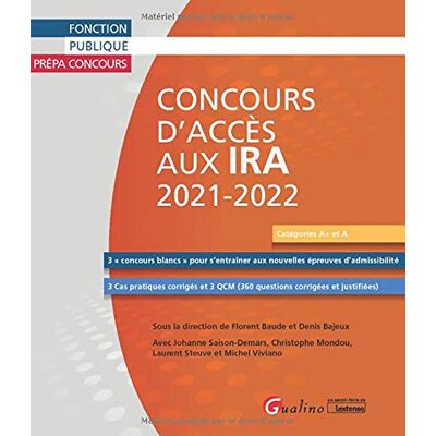 Collectif Manuel De Préparation Aux Concours D'Accès Aux Ira 2021-2022 : Catégories A+ Et A - Publicité Collectif Manuel De Préparation Aux Concours D'Accès Aux Ira 2021-2022 : Catégories A+ Et A - Publicité