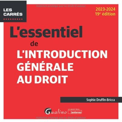 Sophie Druffin-Bricca L'Essentiel De L'Introduction Générale Au Droit : 2023-2024 - Publicité Sophie Druffin-Bricca L'Essentiel De L'Introduction Générale Au Droit : 2023-2024 - Publicité
