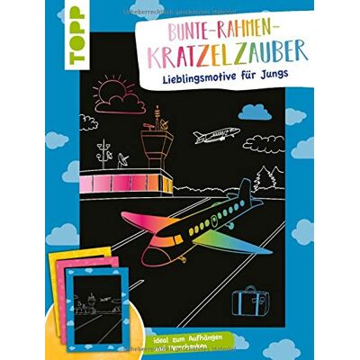 frechverlag Bunte Rahmen Kratzelzauber Lieblingsmotive Für Jungs: Kratzelmotive Mit Bunten Rahmen Zum Aufhängen Und Verschenken - Publicité frechverlag Bunte Rahmen Kratzelzauber Lieblingsmotive Für Jungs: Kratzelmotive Mit Bunten Rahmen Zum Aufhängen Und Verschenken - Publicité