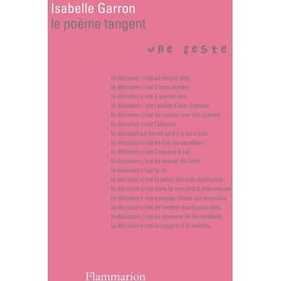 Isabelle Garron Le Poème Tangent - Publicité Isabelle Garron Le Poème Tangent - Publicité
