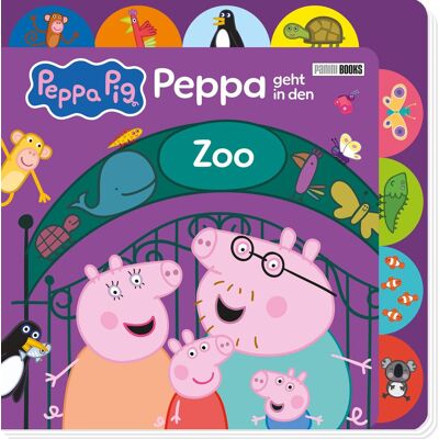 Panini Peppa Pig: Peppa Geht In Den Zoo: Pappbilderbuch Mit Register - Publicité Panini Peppa Pig: Peppa Geht In Den Zoo: Pappbilderbuch Mit Register - Publicité