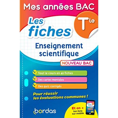 Enseignement Scientifique Terminale : Les Fiches : Nouveau Bac - Publicité Enseignement Scientifique Terminale : Les Fiches : Nouveau Bac - Publicité