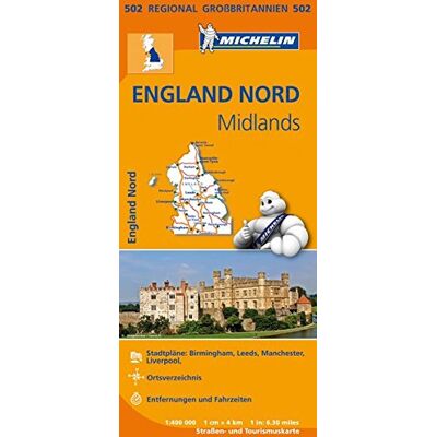 Michelin England Nord, Midlands: Straßen- Und Tourismuskarte 1:400.000 (Michelin Regionalkarten) - Publicité Michelin England Nord, Midlands: Straßen- Und Tourismuskarte 1:400.000 (Michelin Regionalkarten) - Publicité