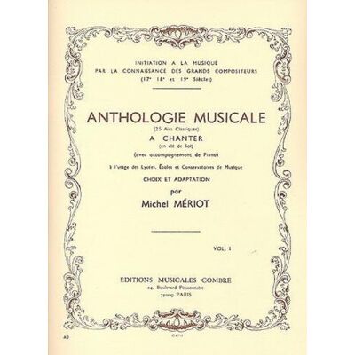 Meriot Anthologie Musicale Vol.1 - Publicité Meriot Anthologie Musicale Vol.1 - Publicité