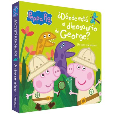 eOne Peppa Pig. Libro De Cartón Con Solapas - ¿dónde Está El Dinosaurio De George?: Un Libro De Cartón Con Solapas - Publicité eOne Peppa Pig. Libro De Cartón Con Solapas - ¿dónde Está El Dinosaurio De George?: Un Libro De Cartón Con Solapas - Publicité