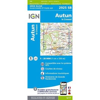 IGN Autun Le Creusot 1 : 25000 - Publicité IGN Autun Le Creusot 1 : 25000 - Publicité