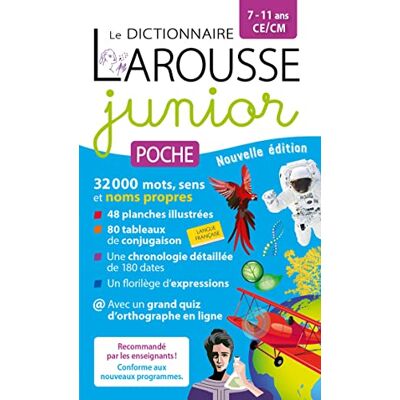 Le Dictionnaire Larousse Junior Poche, 7-11 Ans, Ce-Cm - Publicité Le Dictionnaire Larousse Junior Poche, 7-11 Ans, Ce-Cm - Publicité