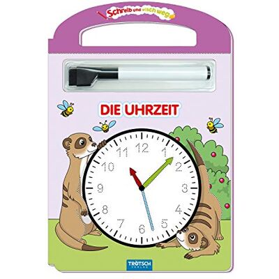 Trötsch Verlag GmbH & Co. KG Schreib Und Wisch Weg Die Uhrzeit Mit Stift: 24 Seiten (Schreib Und Wisch Weg Lernhefte, Band 3) - Publicité Trötsch Verlag GmbH & Co. KG Schreib Und Wisch Weg Die Uhrzeit Mit Stift: 24 Seiten (Schreib Und Wisch Weg Lernhefte, Band 3) - Publicité