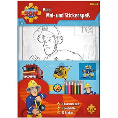 Panini Feuerwehrmann Sam: Mein Mal- Und Stickerspaß: Ausmalseiten, Sticker Und Buntstifte - Publicité Panini Feuerwehrmann Sam: Mein Mal- Und Stickerspaß: Ausmalseiten, Sticker Und Buntstifte - Publicité