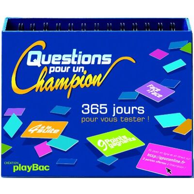 Play Bac Questions Pour Un Champion : 365 Jours Pour Vous Tester ! - Publicité Play Bac Questions Pour Un Champion : 365 Jours Pour Vous Tester ! - Publicité