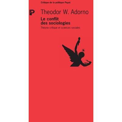 Collectif Le Conflit Des Sociologies : Théorie Critique Et Sciences Sociales - Publicité Collectif Le Conflit Des Sociologies : Théorie Critique Et Sciences Sociales - Publicité