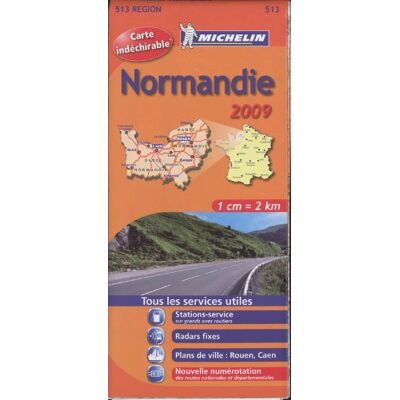 Normandie: 2009 (Michelin Kaart - Regionaal Frankrijk (513)) - Publicité Normandie: 2009 (Michelin Kaart - Regionaal Frankrijk (513)) - Publicité