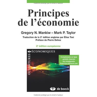 Gregory Mankiw Principes De L'Économie - Publicité Gregory Mankiw Principes De L'Économie - Publicité