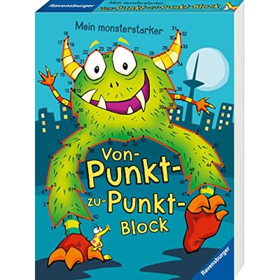 Ravensburger Mein Monsterstarker Von-Punkt-Zu-Punkt-Block - Für Kinder Ab 5 Jahren - Publicité Ravensburger Mein Monsterstarker Von-Punkt-Zu-Punkt-Block - Für Kinder Ab 5 Jahren - Publicité