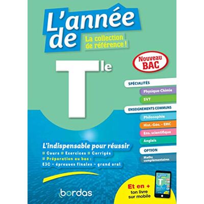 Collectif L'Année De Terminale, Spécialités Physique Chimie, Svt, Enseignements Communs : Nouveau Programme - Publicité Collectif L'Année De Terminale, Spécialités Physique Chimie, Svt, Enseignements Communs : Nouveau Programme - Publicité