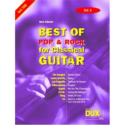 Collectif Best Of Pop & Rock For Classical Guitar 4. Gitarre, Tabulatur - Publicité Collectif Best Of Pop & Rock For Classical Guitar 4. Gitarre, Tabulatur - Publicité
