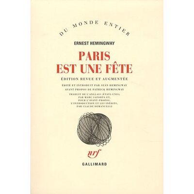Ernest Hemingway Paris Est Une Fête - Publicité Ernest Hemingway Paris Est Une Fête - Publicité